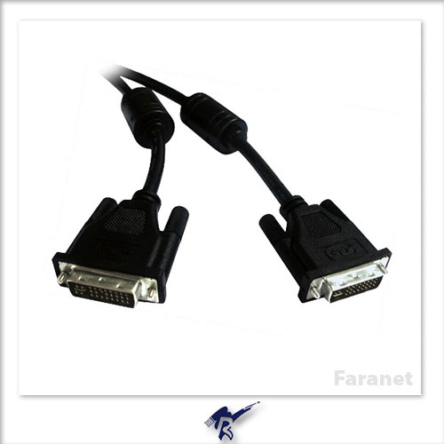 کابل DVI-I Dual Link دو سر نر ٢۴ و ۵ پين فرانت 1.5 متری