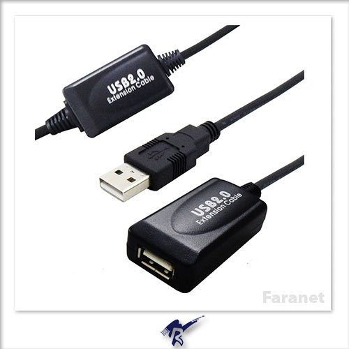 کابل USB 2.0 افزایش طول فرانت 10 متری (اکتیو)