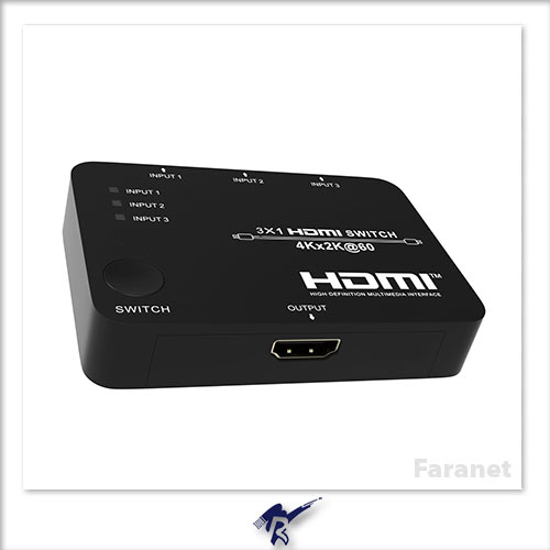 سوئيچ 3 پورت 2.0 HDMI فرانت با ریموت کنترل