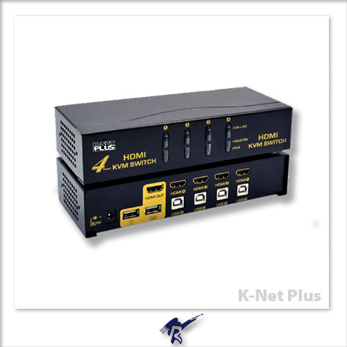 مانیتور سوییچ HDMI KVM چهار پورت کی نت پلاس مدل KP-SWKH404
