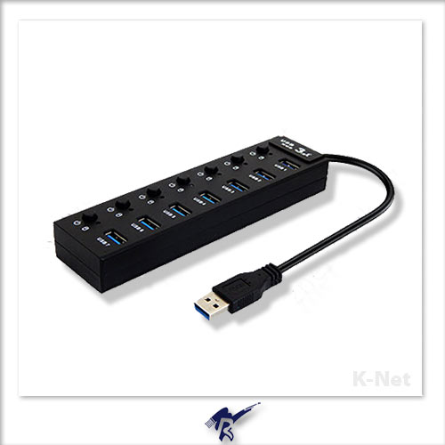 هاب 7 پورت USB 2.0 کی نت مدل K-HUAMH407